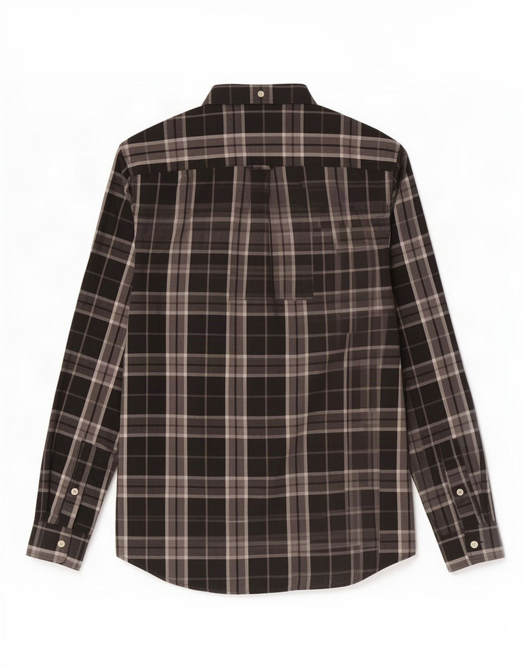 Camicia da uomo Lyle & Scott piccola in cotone a quadri neri