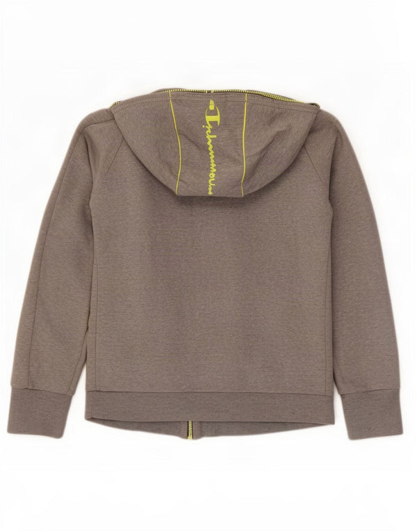 Maglione con cappuccio e zip grafica Champion da donna Heritage Fit UK 12 Grigio medio
