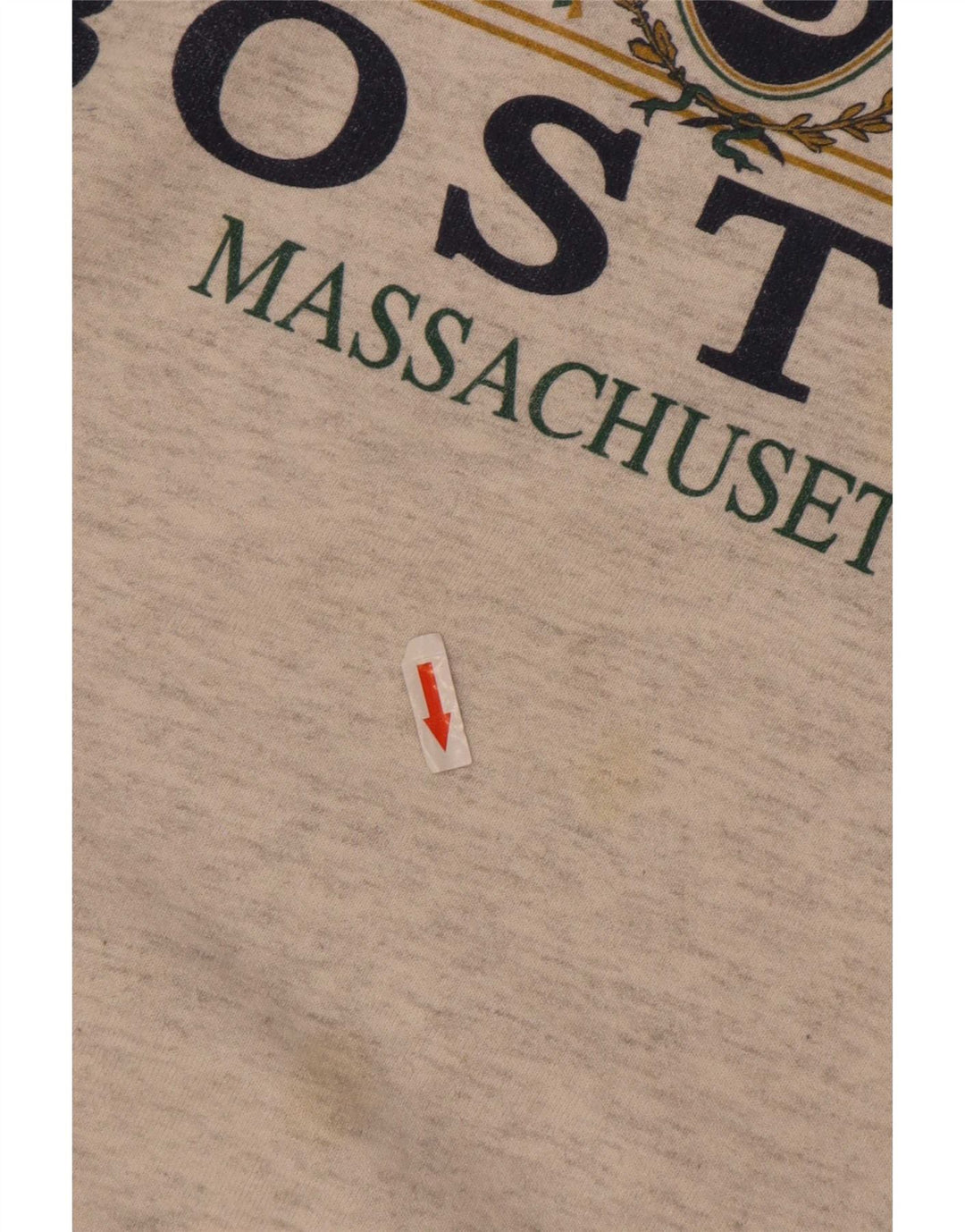 Felpa grafica da uomo Boston Felpa XL in cotone grigio
