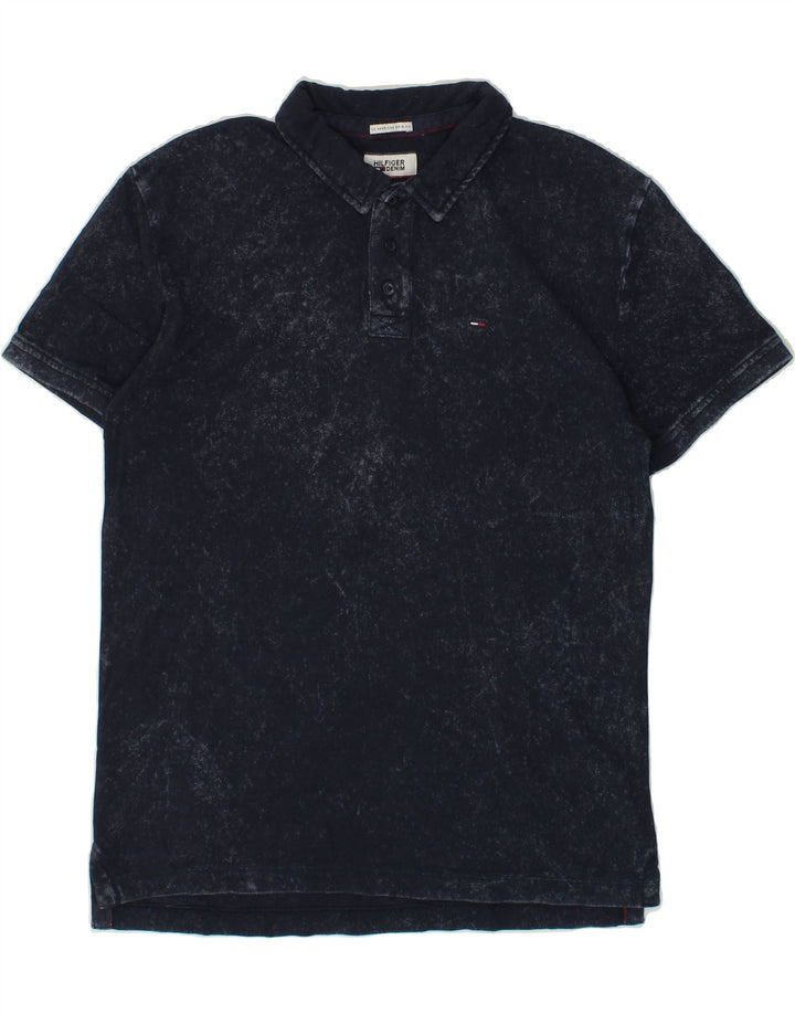 TOMMY HILFIGER Mens Indigo Polo Shirt Medium Navy Blue Vintage Tommy Hilfiger and Second-Hand Tommy Hilfiger from Messina Hembry 