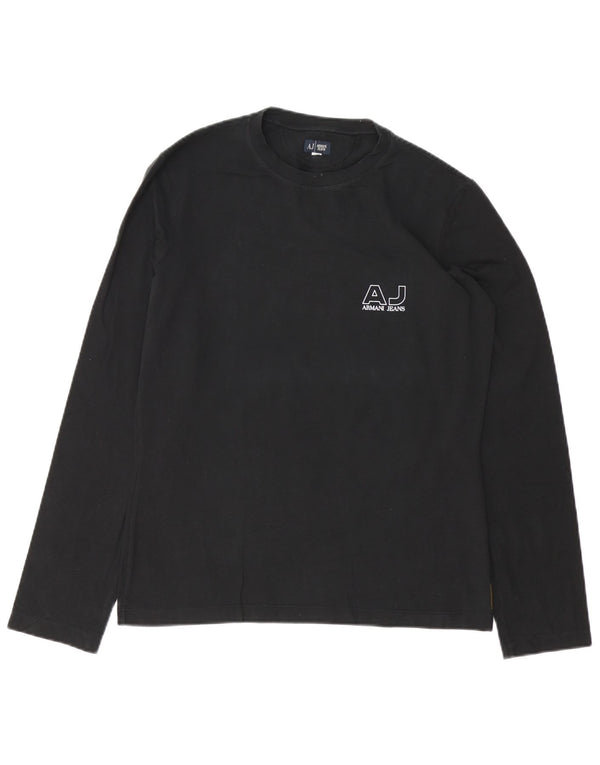 Armani Jeans Top Uomo Manica Lunga Cotone Nero Medio