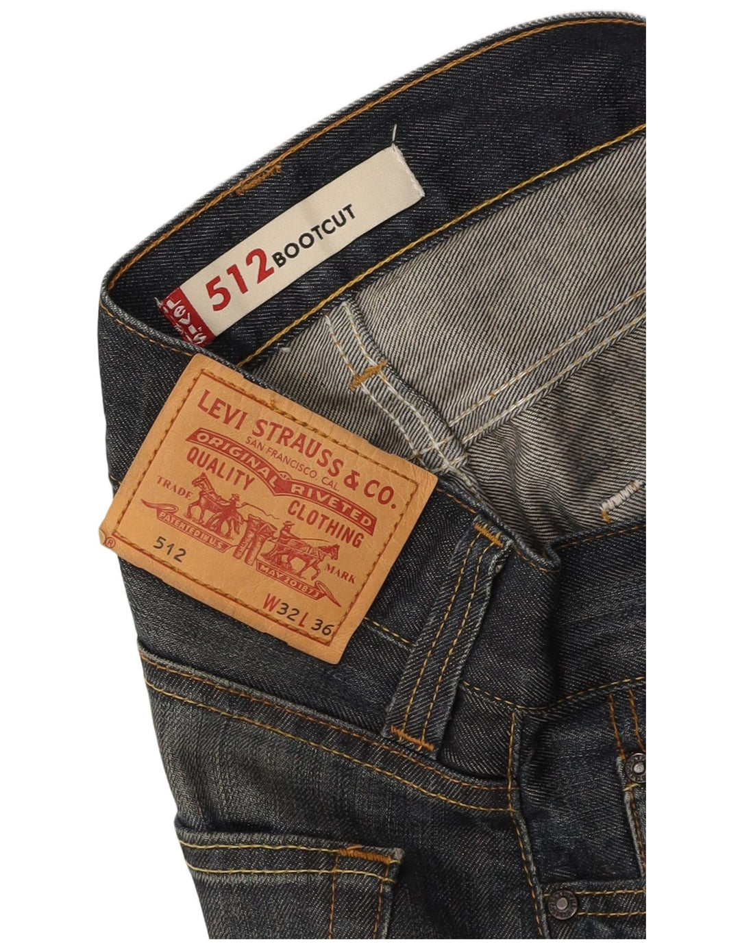 Jeans LEVI'S 512 Bootcut da donna W32 L36 Blu