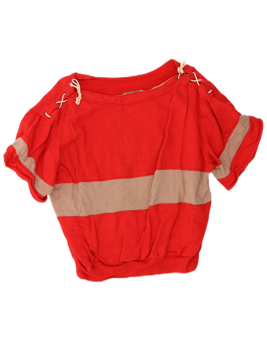Felpa corta da donna L'Uomo UK 16 Large Red Colourblock