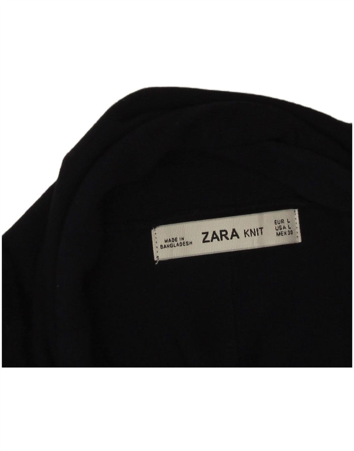 Maglione cardigan aperto da donna Zara UK 16 grande blu navy