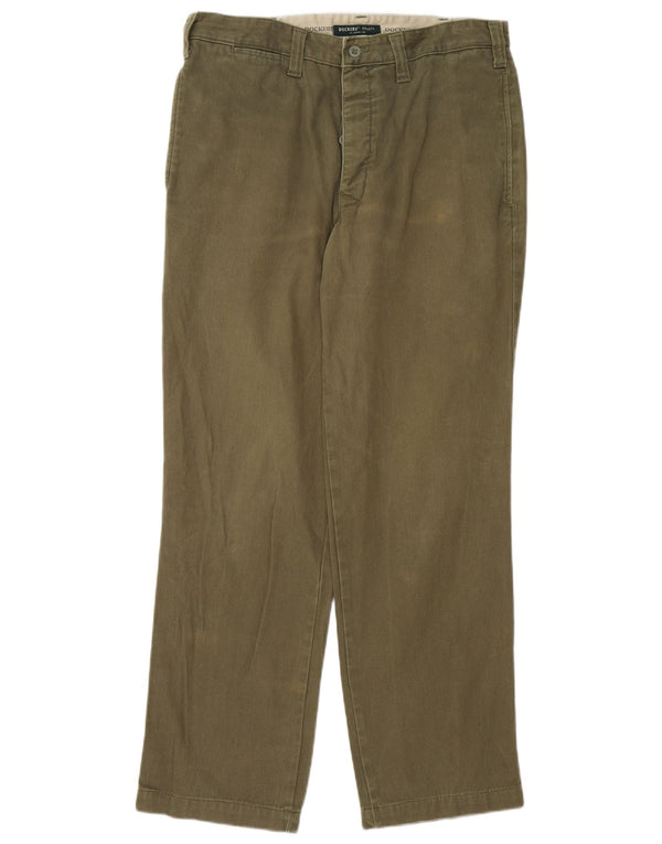 Pantaloni chino dritti da uomo Dockers W33 L31 cotone kaki