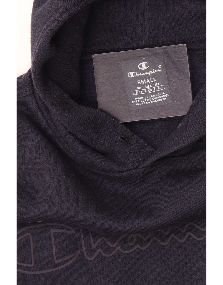 Felpa con cappuccio grafica da uomo Champion Small blu navy