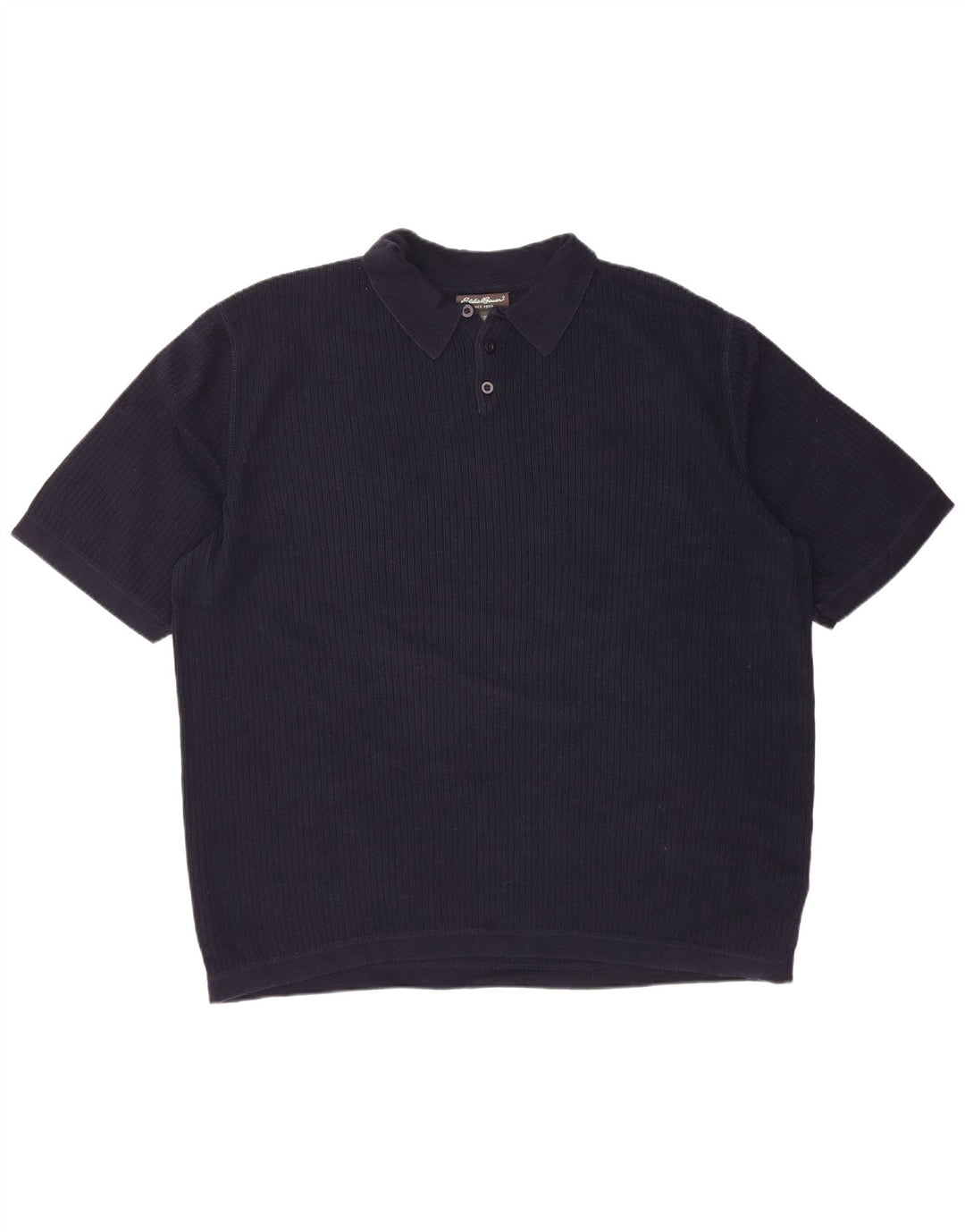 EDDIE BAUER Maglione alto da uomo a maniche corte con collo a polo XL Blu navy