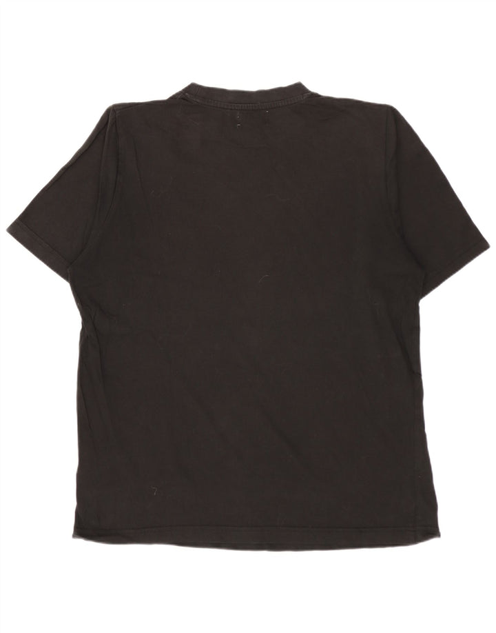 T-shirt grafica da uomo KAPPA Top piccola in cotone nero