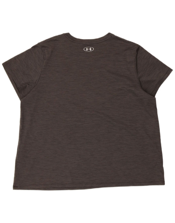 T-shirt da uomo Under Armour Top XL poliestere chiazzato grigio