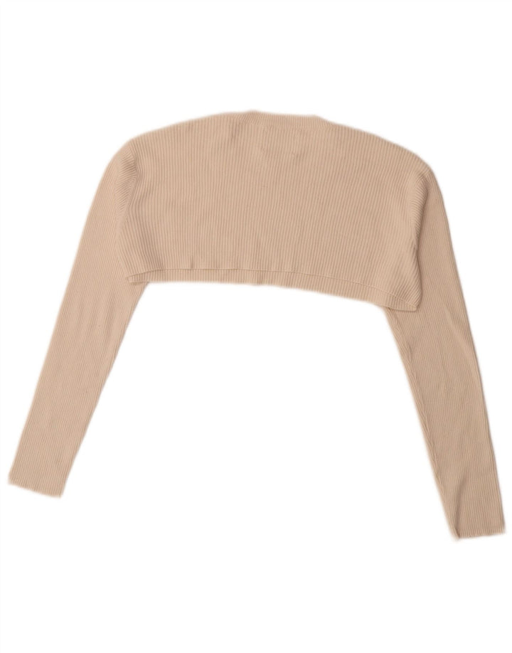 Top corto a maniche lunghe per bambina Zara 13-14 anni, bianco sporco