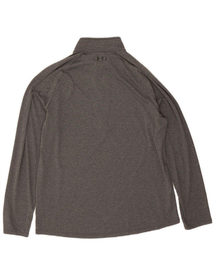 Under Armour Maglia da tuta da uomo con zip e collo in poliestere grande grigio