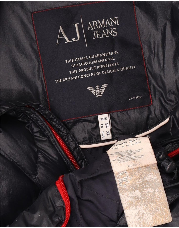 Giacca imbottita da uomo Armani Jeans EU 54 2XL Blu navy in poliammide