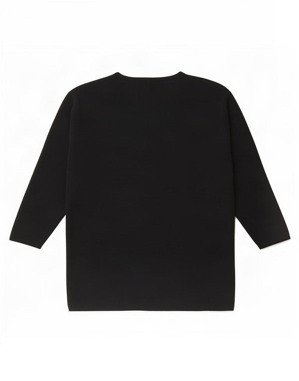 Casamia Womens 3/4 Sleeve Boat Neck Jumper Sweater UK 16 Large Black
