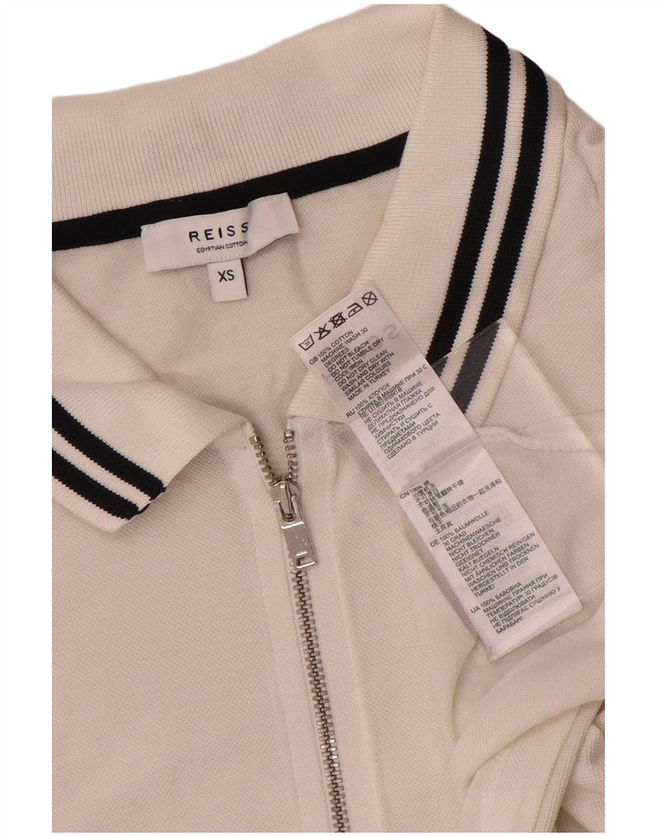 Polo da uomo Reiss XS in cotone bianco
