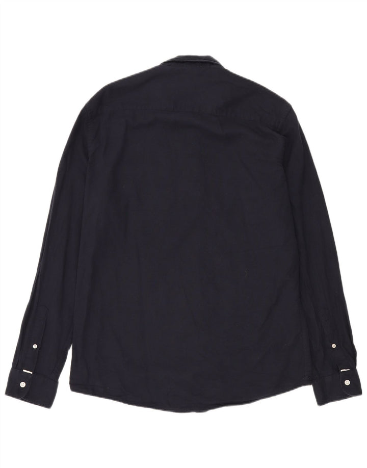 FRENCH CONNECTION Camicia slim fit da uomo grande in cotone blu navy