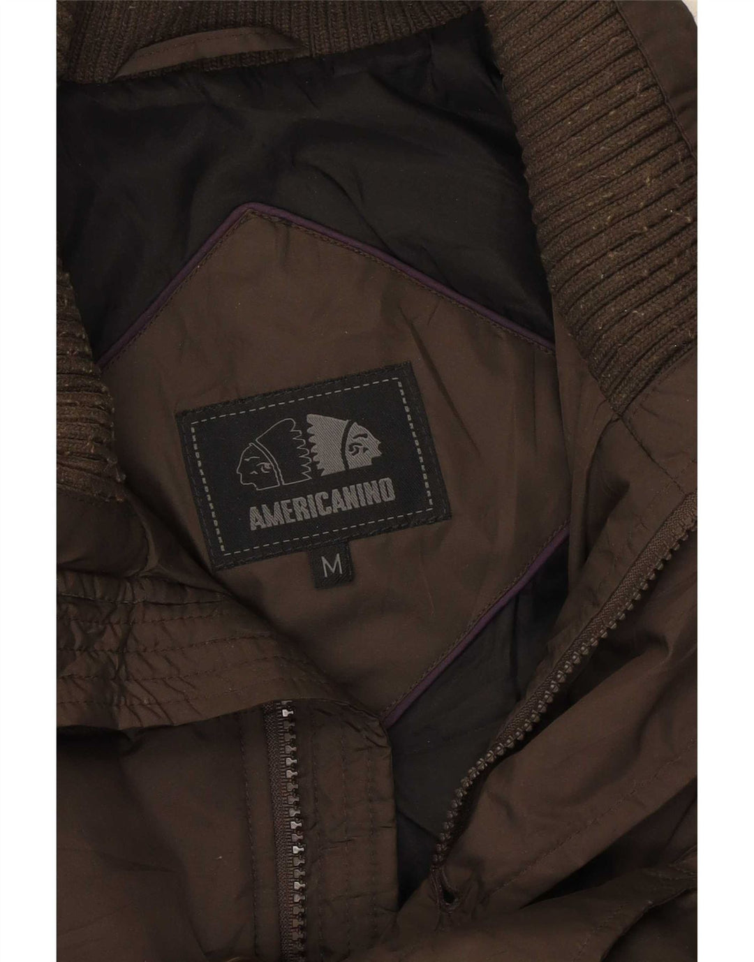 Cappotto imbottito da uomo Americanino UK 38 Poliestere marrone medio