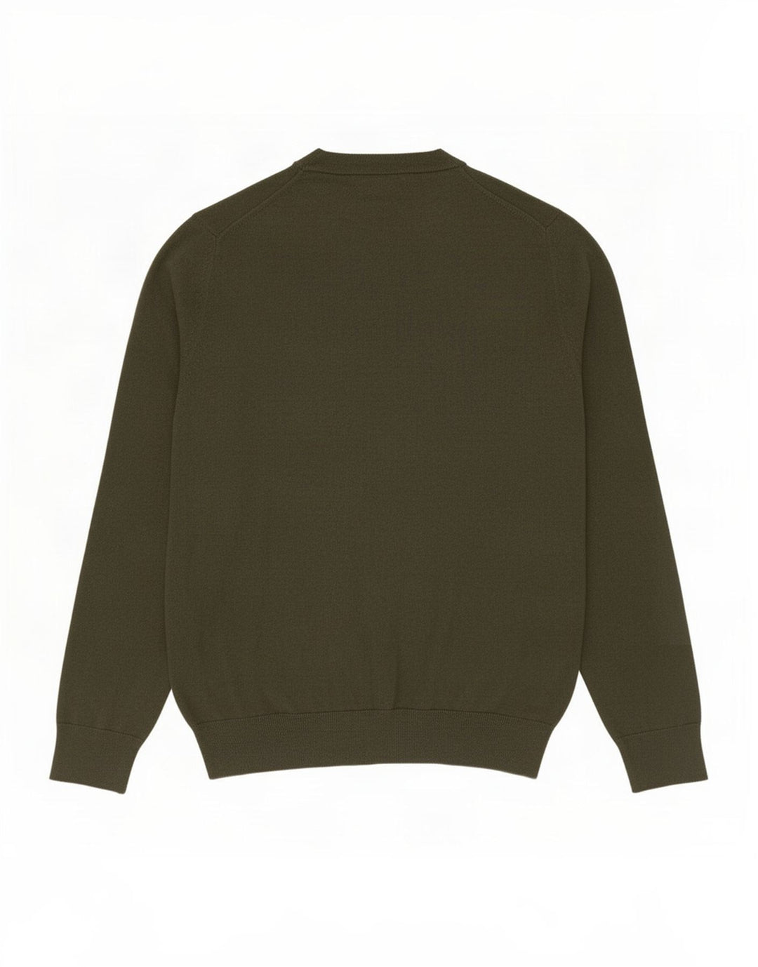 Maglione maglione girocollo da uomo Marks & Spencer grande cotone kaki
