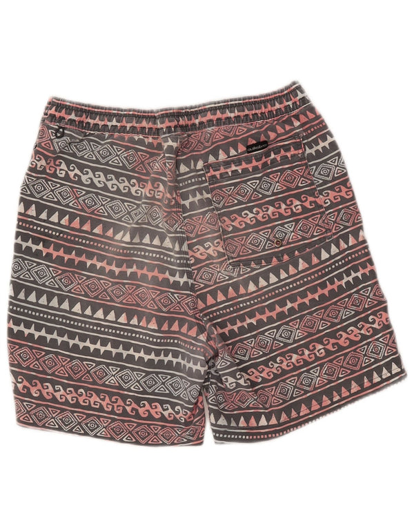 QUIKSILVER Pantaloncini da bagno per ragazzi 15-16 anni XL W32 Nero geometrico