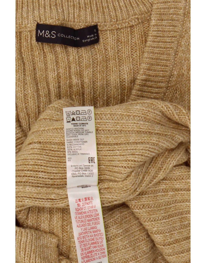 Canotta da donna Marks & Spencer UK 10 piccola in cotone beige