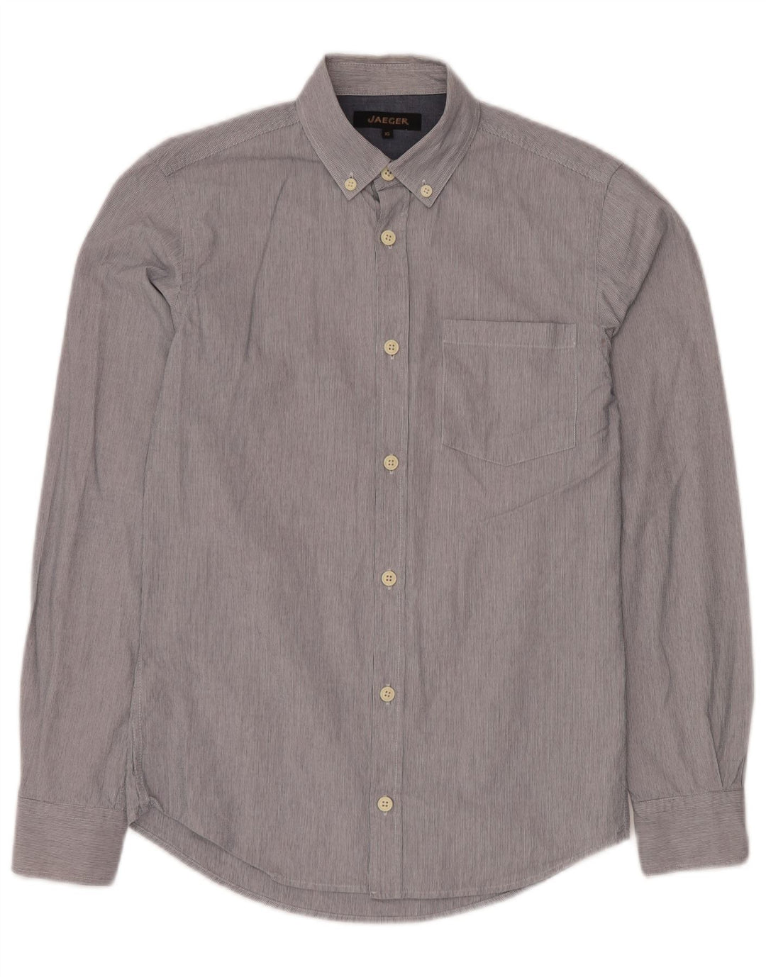 Camicia da uomo JAEGER XS in cotone gessato blu navy