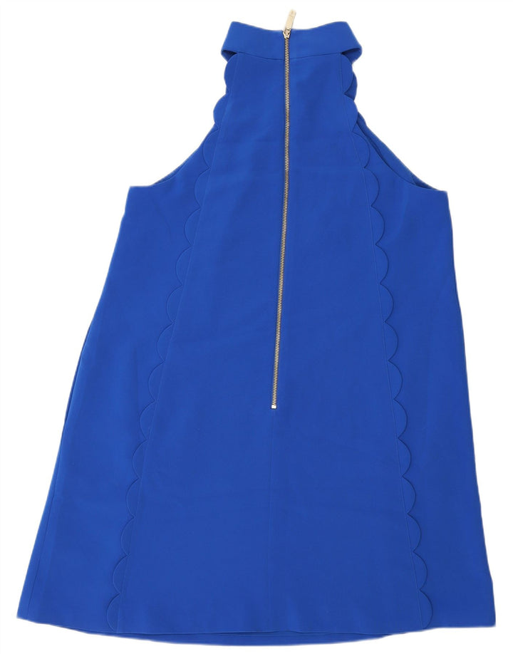 Ted Baker Abito da donna regolare con scollo all'americana taglia 4 grande poliestere blu