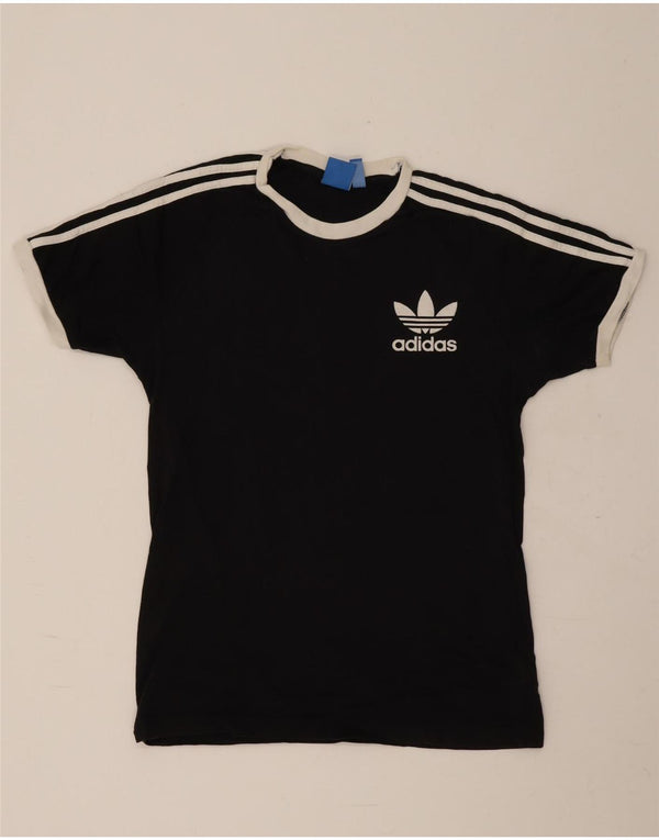 T-shirt grafica da uomo Adidas Top in cotone nero medio