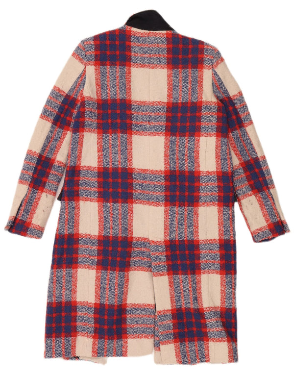 Soprabito aperto da donna Zara UK 10 piccolo acrilico scozzese multicolore