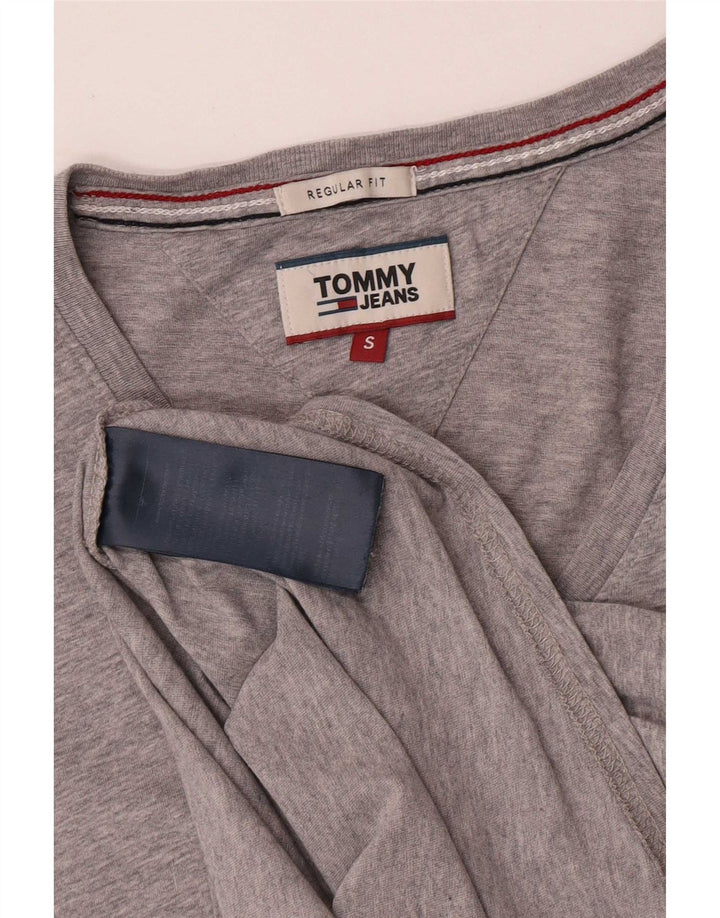 T-shirt da uomo Tommy Hilfiger Top piccola in cotone grigio