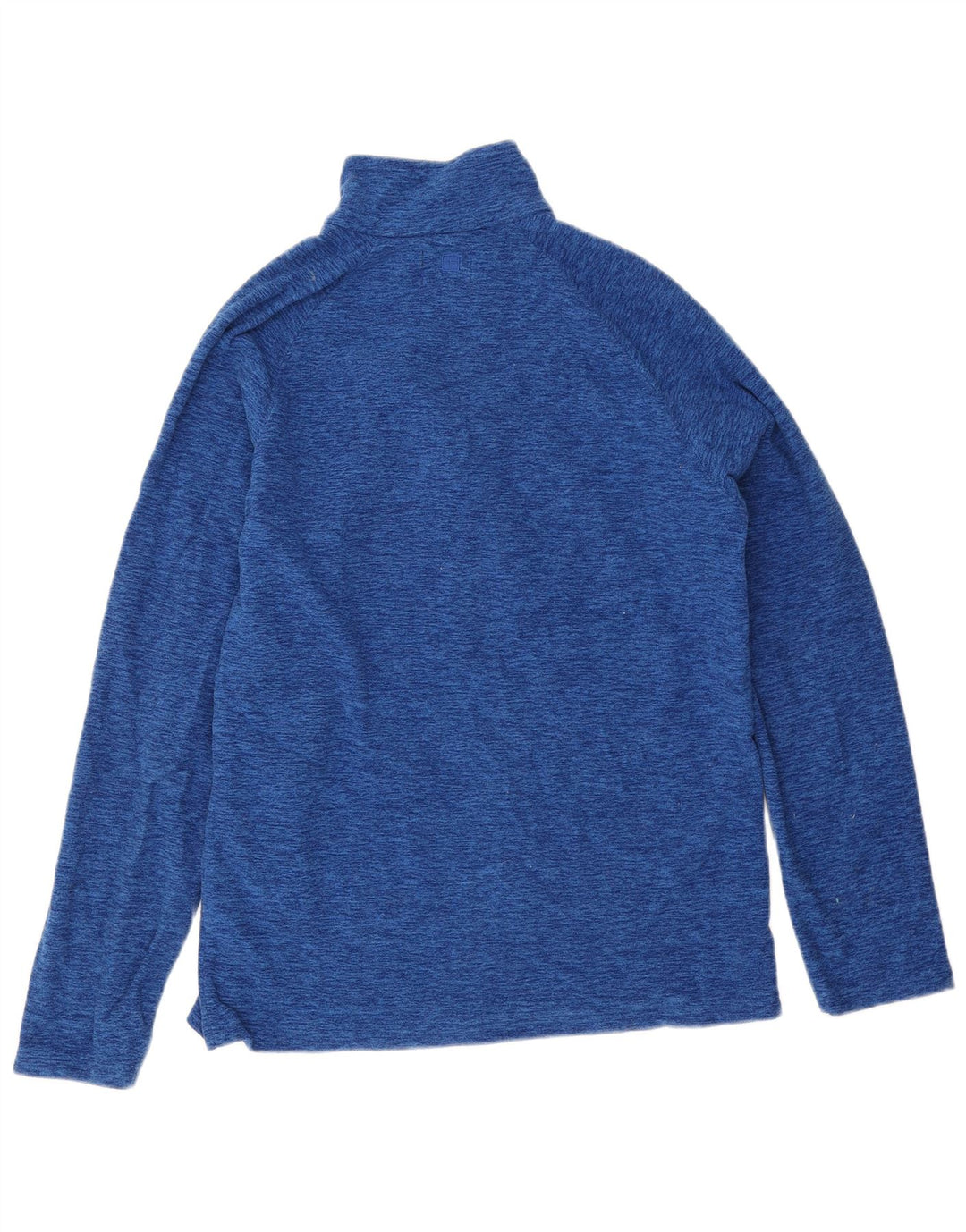 Mountain Warehouse Maglione in pile da uomo con collo con zip, piccolo in poliestere screziato blu