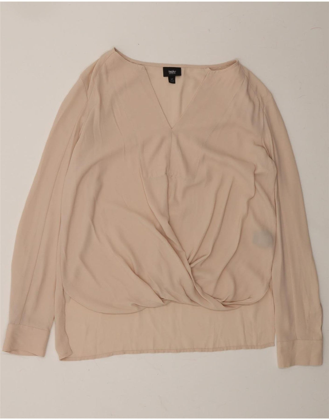 MOSSIMO Womens Oversized Long Sleeve Blouse Top UK 10 Small Pink Polyester Vintage Mossimo and Second-Hand Mossimo from Messina Hembry 