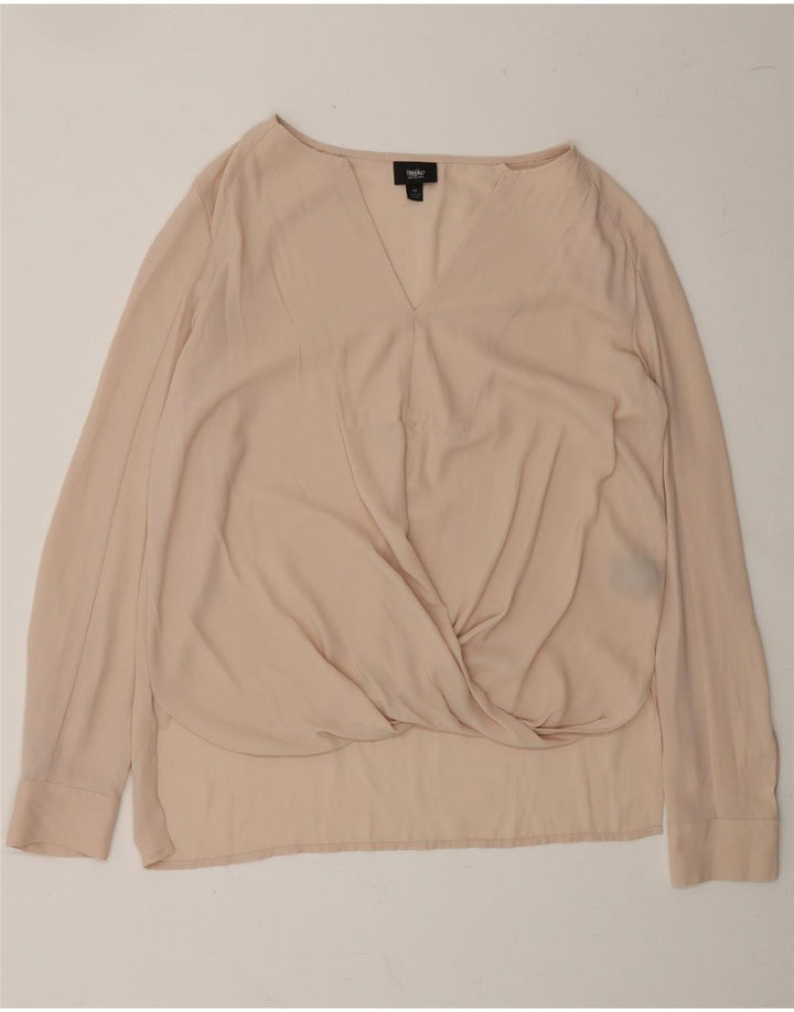 MOSSIMO Womens Oversized Long Sleeve Blouse Top UK 10 Small Pink Polyester Vintage Mossimo and Second-Hand Mossimo from Messina Hembry 