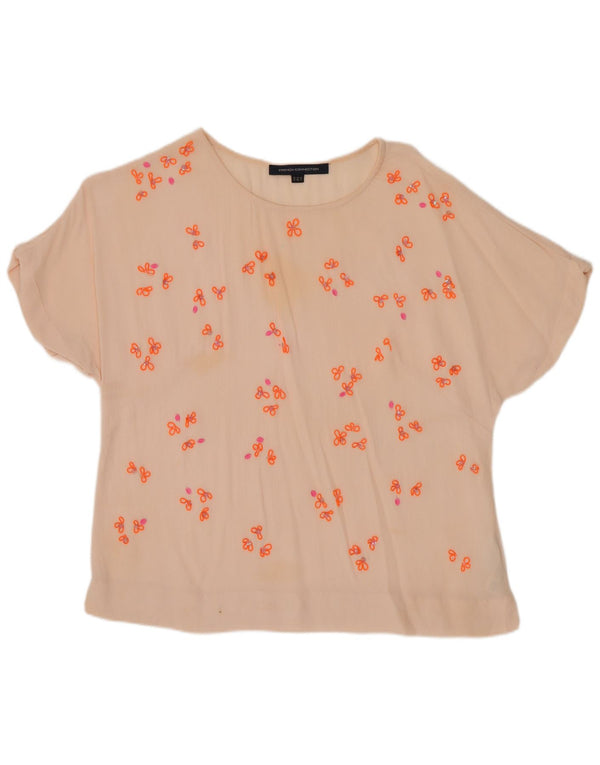 Camicetta da donna French Connection Top UK 8 piccola viscosa floreale rosa