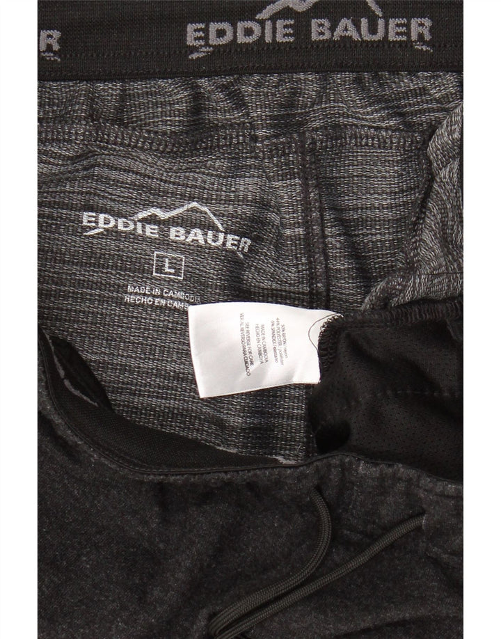 EDDIE BAUER Mens Sport Shorts Large  Grey Rayon Vintage Eddie Bauer and Second-Hand Eddie Bauer from Messina Hembry 