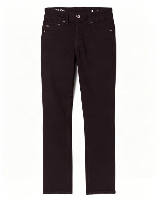 Jeans dritti G-Star da donna Midge Saddle W28 L30 cotone nero