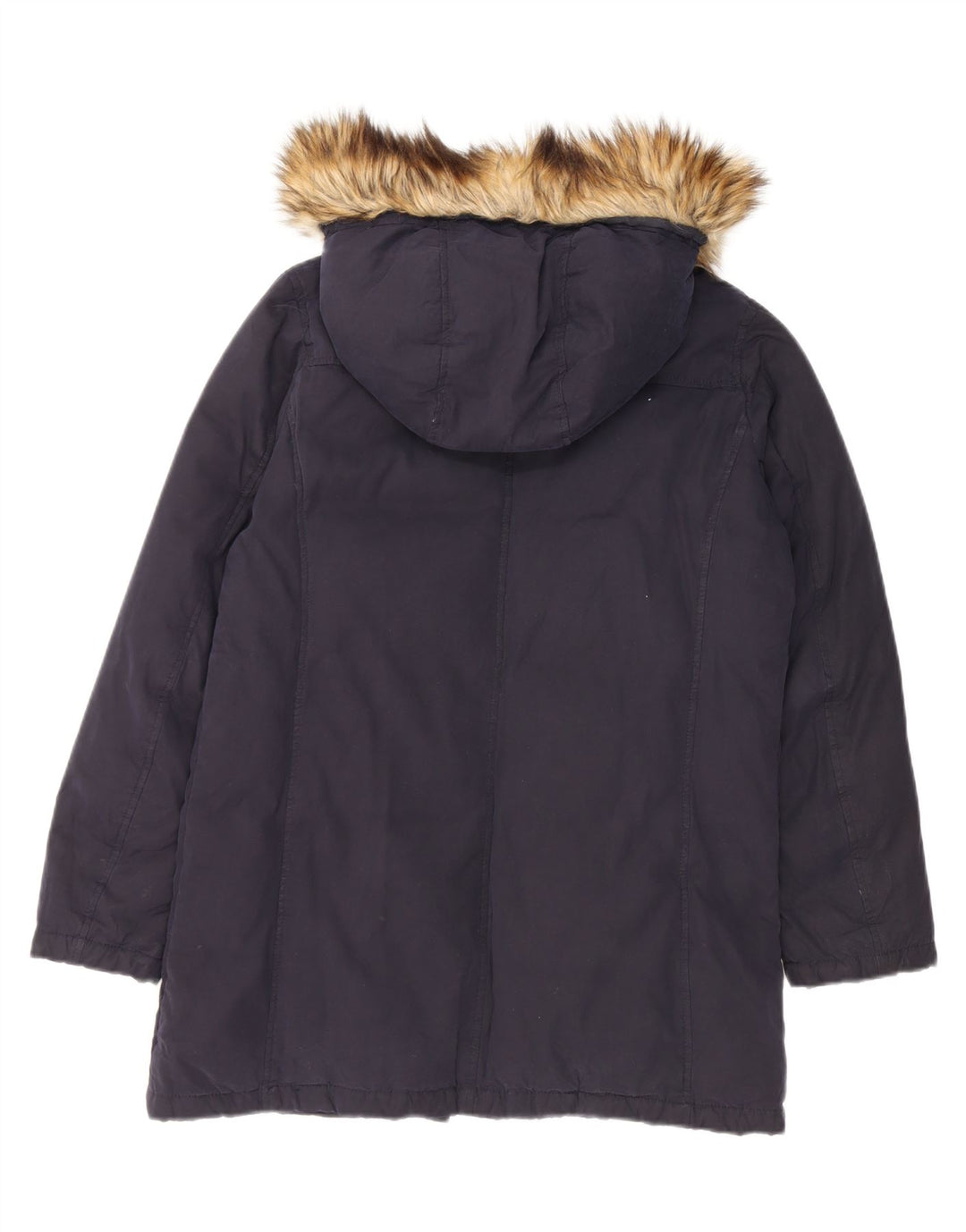 Cappotto imbottito oversize con cappuccio da donna Benetton UK 8 Small Blu Navy
