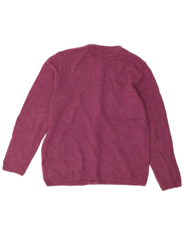 Maglione cardigan da donna Marks & Spencer UK 12 Acrilico viola medio