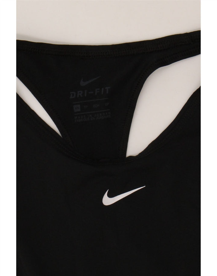 NIKE Womens Dri Fit Vest Top UK 6 XS Black