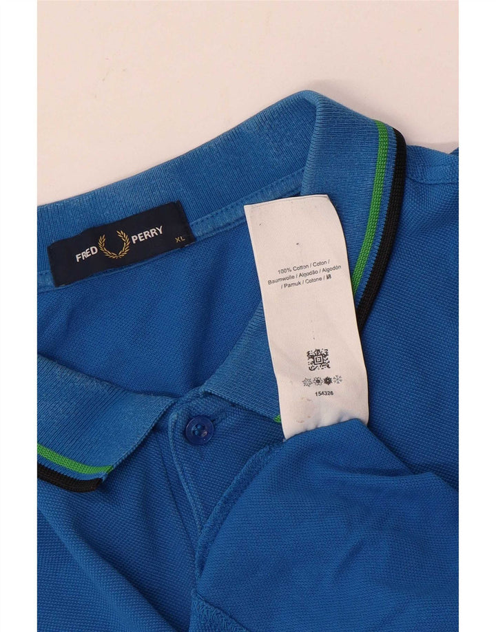Polo da uomo Fred Perry XL in cotone a righe blu