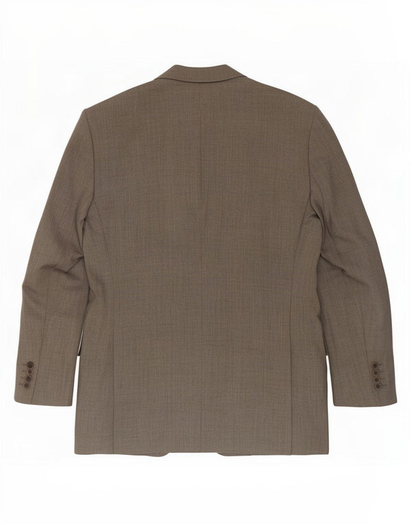 Yves Saint Laurent Mens 3 pulsante Blazer giacca IT 52 XL lana vergine grigia