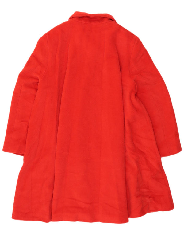 Soprabito oversize da donna vintage IT 44 rosso medio in lana