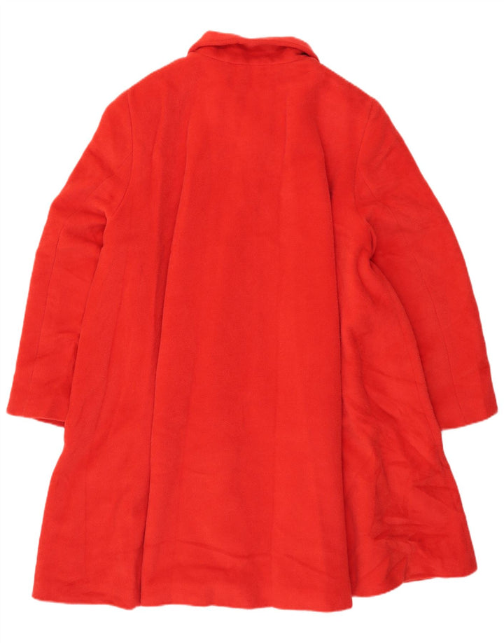 Soprabito oversize da donna vintage IT 44 rosso medio in lana