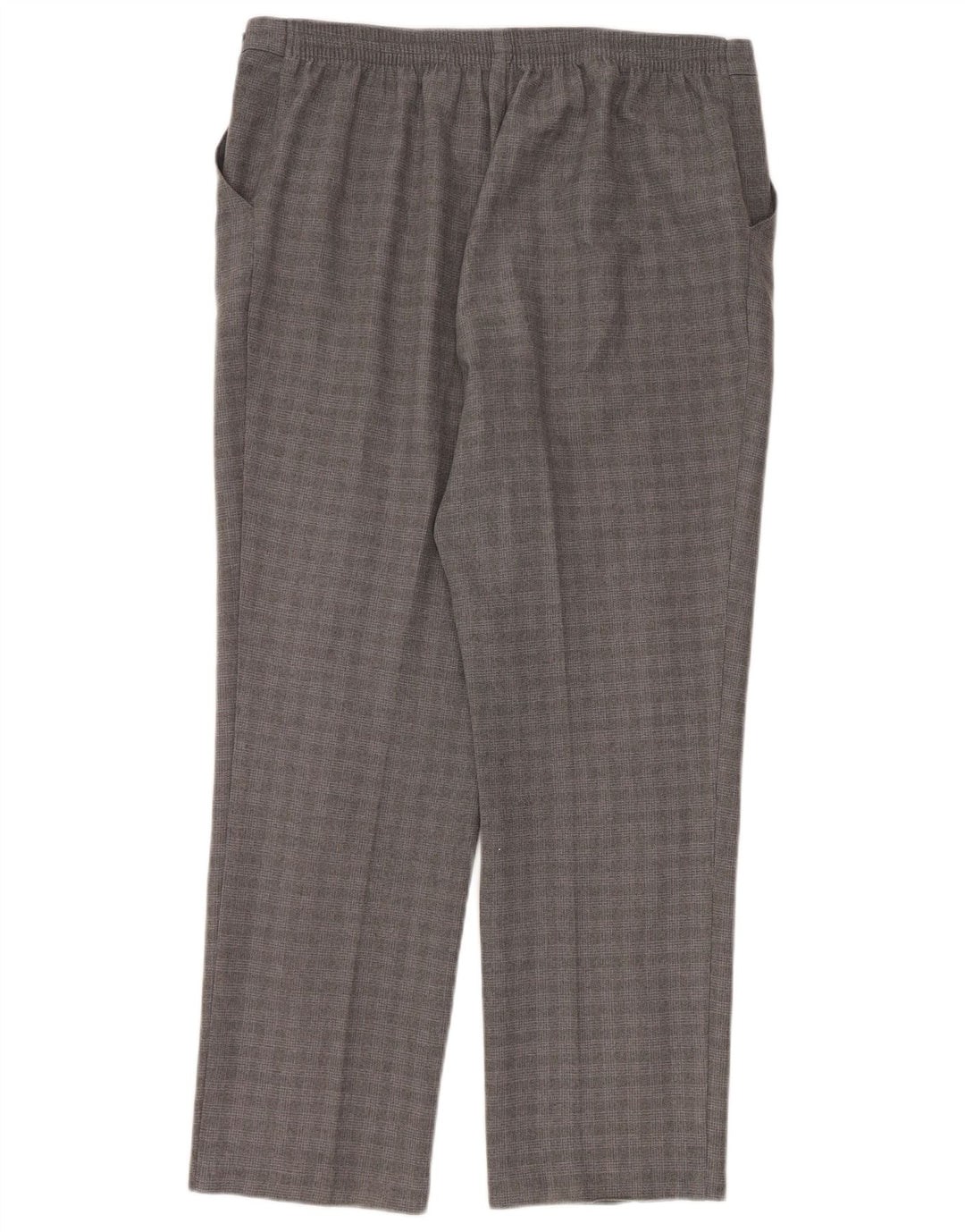 Pantaloni casual da donna Marks & Spencer UK 16 Large W36 L28 a quadri grigi