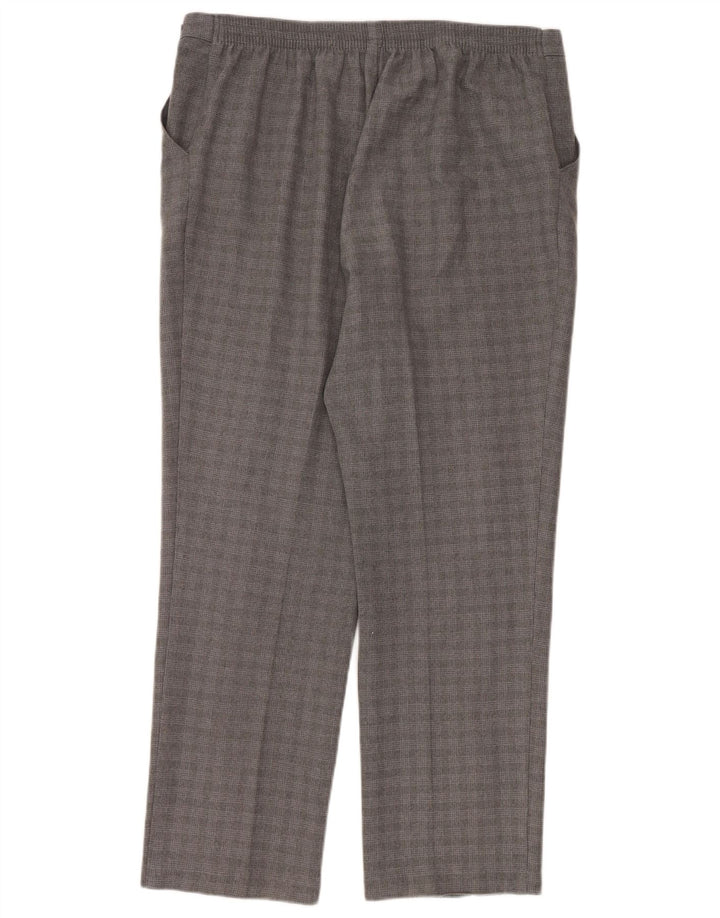 Pantaloni casual da donna Marks & Spencer UK 16 Large W36 L28 a quadri grigi