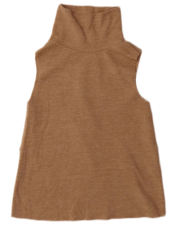 Canotta da donna Zara UK 8 piccola in cotone beige