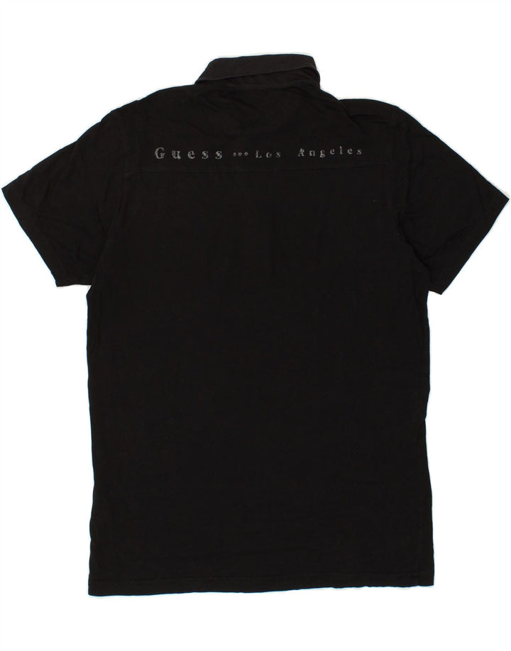 Polo grafica da uomo GUESS grande nera