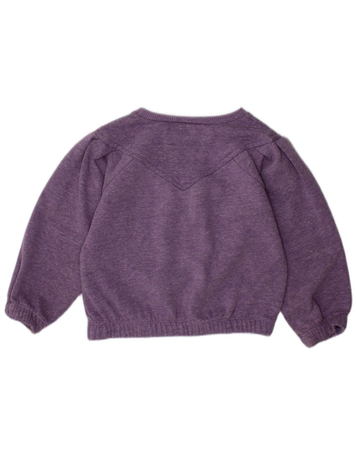 Felpa Bambina Benetton Maglione 2-3 Anni Poliestere Puntinato Viola