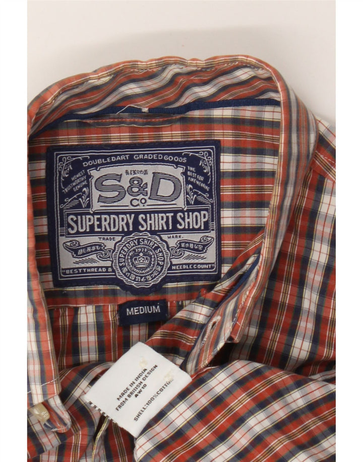 Camicia da uomo Superdry in cotone a quadri multicolore medio
