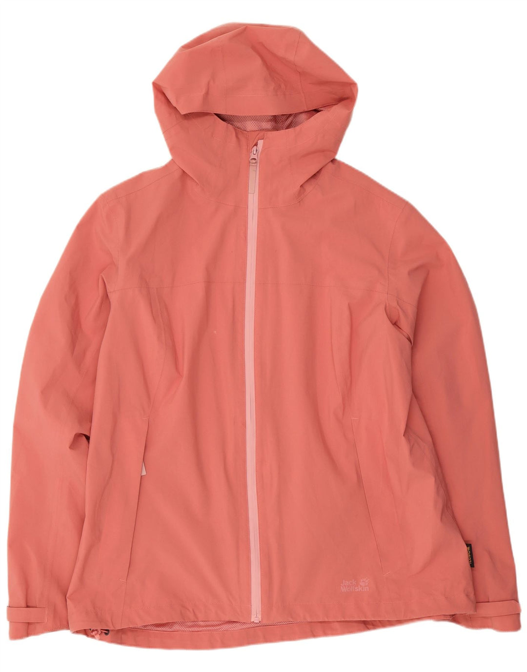 Giacca antipioggia con cappuccio da donna Jack Wolfskin UK 18 XL poliestere rosa