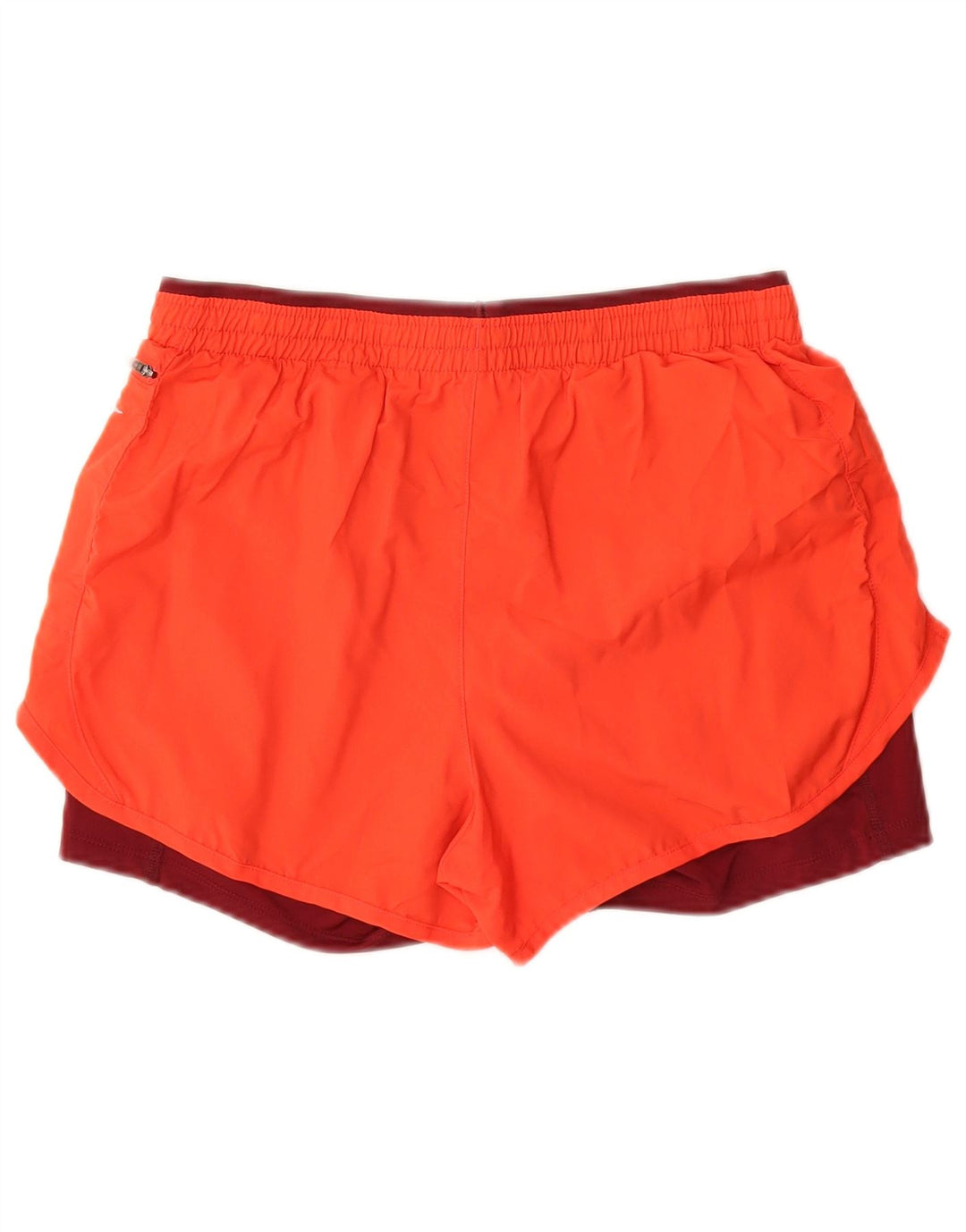 Pantaloncini sportivi Nike da donna Dri Fit UK 12 poliestere color block arancione medio