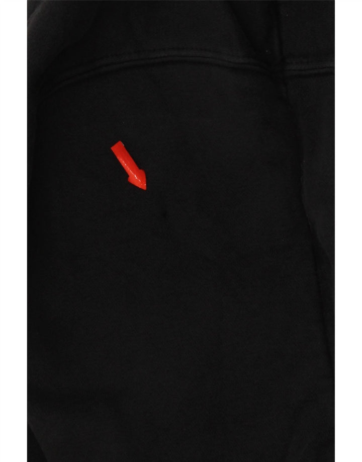 Felpa con cappuccio e zip Nike da uomo piccola in cotone nero